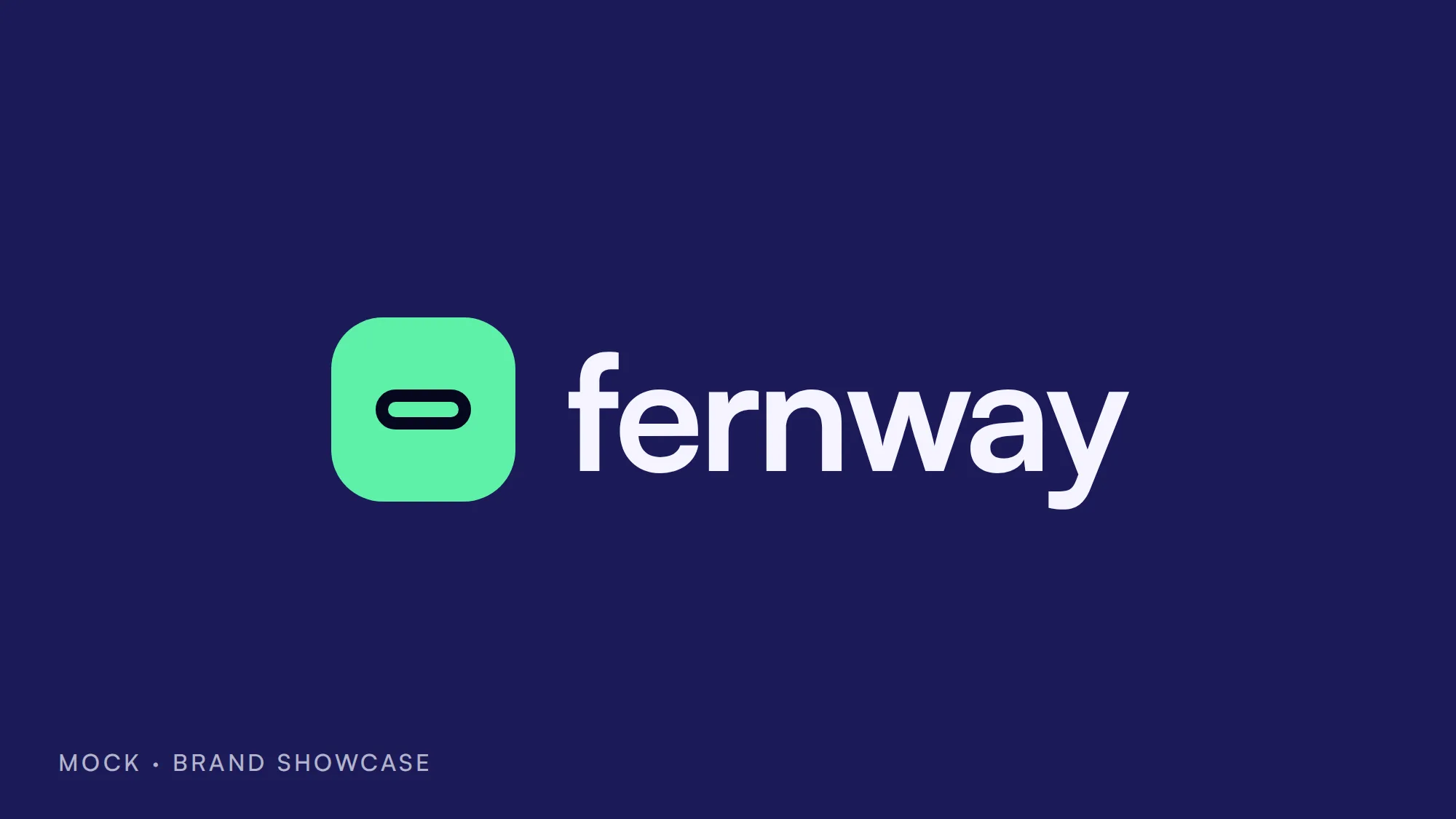 Mock artwork: the Fernway logo on a dark background
