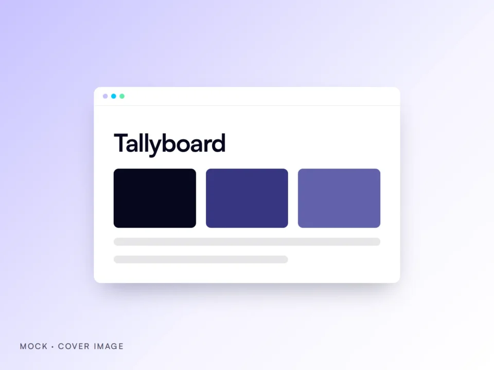 Mock cover artwork for the Tallyboard engineering project