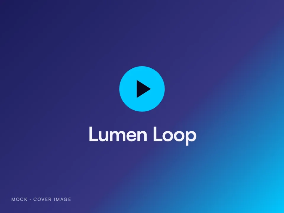 Mock cover artwork for the Lumen Loop motion project